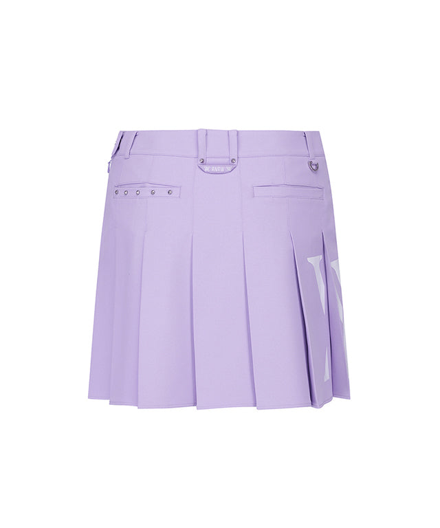 ANEW Golf: Women Big Logo Pleats Middle Long Skirt - Green