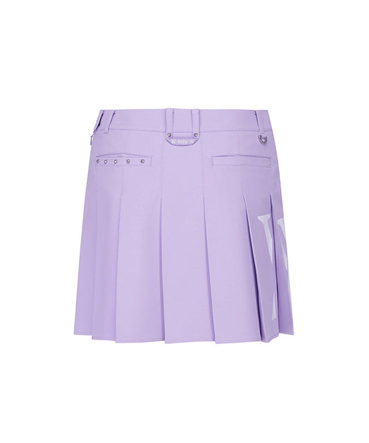 ANEW Golf: Women Big Logo Pleats Middle Long Skirt - Green