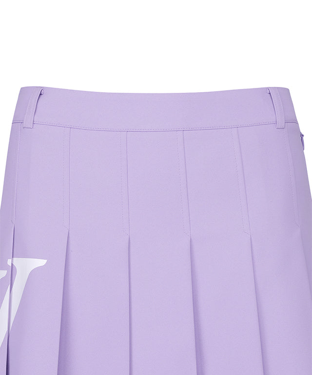 ANEW Golf: Women Big Logo Pleats Middle Long Skirt - Green