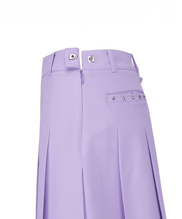 ANEW Golf: Women Big Logo Pleats Middle Long Skirt - Green