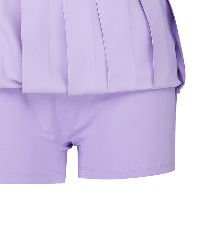 ANEW Golf: Women Big Logo Pleats Middle Long Skirt - Green