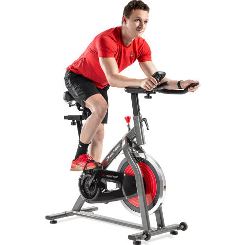 Adjustable Indoor Exercise Bike – 4-Way Handlebar & Seat, Smooth Belt Drive, LCD Display